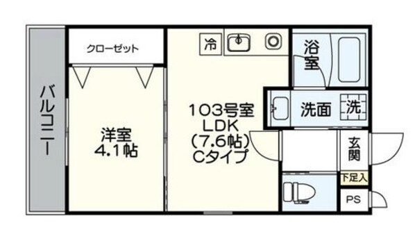 志賀本通駅 徒歩9分 1階の物件間取画像